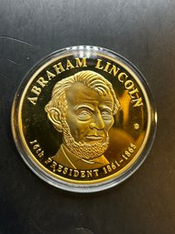 American Mint, Presidential Dollar Trials Abraham Lincoln Commemorative Coin W/COA  2 Coin