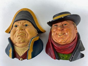 Bossons Chalkware Heads - Mr. Bumble & Tony Weller