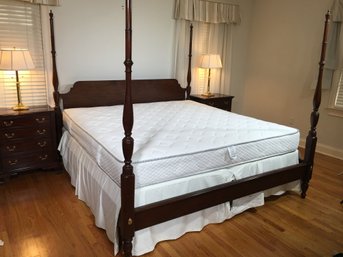 Amazing HENKEL HARRIS Mahogany - King Size Bed With $5,800 Custom NORWALK MATTRESS Joma Wool - New Zealand