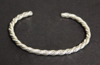 Sterling Silver Braided Vintage Cuff Bracelet
