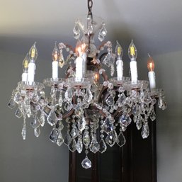 Fabulous Sparkling Crystal Chandelier From LILLIAN AUGUST - Paid Over $2,000 - Maria Theresa Style - Very Nice