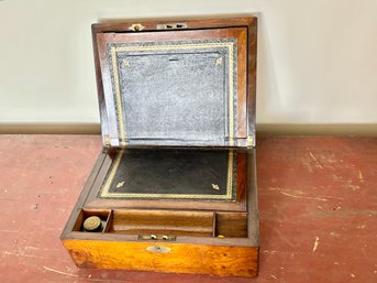 19th Century Walnut Lap Desk Or Writing Slope