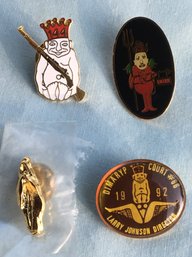 Lot Of 4 'unique' Vintage Masonic Jester's Court Pins