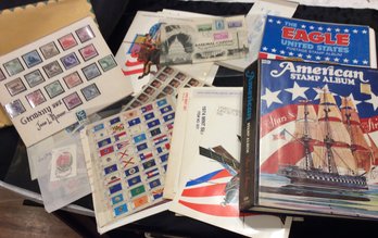 Large Stamp Collection With Several Stamp Sheets & Albums - L