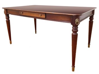 A Gorgeous Inlaid And Banded Mahogany Console Desk