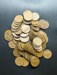 100 Wheat Pennies 1940's, 1950's