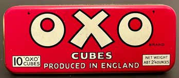 Vintage Oxo Cubes Tin Litho Box - London England -  Boston - 5 X 2 X 1 - Empty - Flavors Gravy Soup