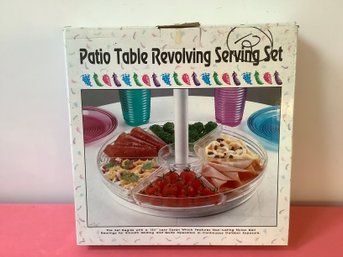 Patio Table Revolving Serving Set