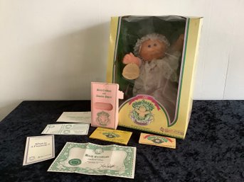 1985 Cabbage Patch Kids Preemie In Original Box With Birth Certificate