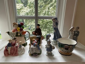 Gorgeous 9 Piece Porcelain Figurine Lot Takahashi Royal Doulton Lladro & More!!!