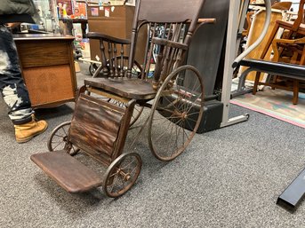 Unusual Antique Wheel Chair - New York Branch Shut In Society In Honor Of Miss Sophia Miller