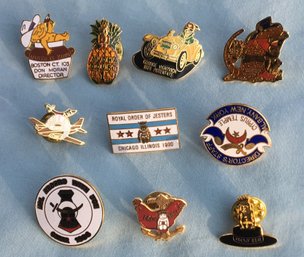 Lot Of 10 Vintage Masonic Travel Pins