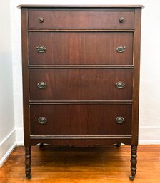 An Antique Mahogany Chest Of Drawers