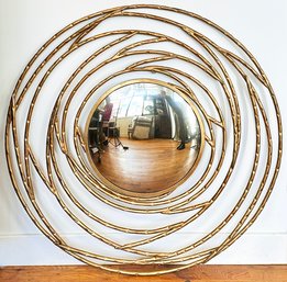 A Glamorous Large Modern Art Metal Mirror