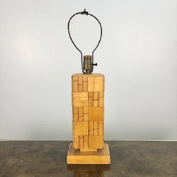 Terrific Pieced Vintage Wooden Table Lamp