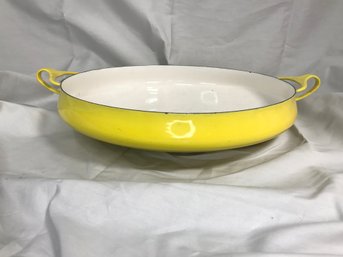 Large Are RARE Yellow Dansk Kobenstyle Paella Pan - Very Hard To Find This Piece In ANY Color - NICE PIECE !