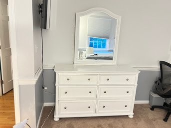 White Solid Wood Dresser With Mirror By Kids Legacy Classic