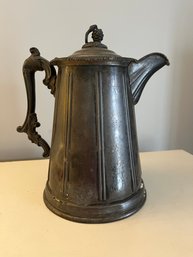 Large Antique Double Wall Metal Pitcher