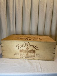 Niente Napa Valley Wood Wine Box Or Crate Holds 12..  - -  - - - - - - - - - - - - Loc: Wood Shelf Bot Right