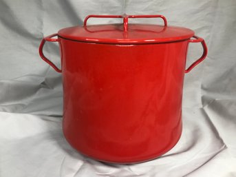 Great Vintage Red Dansk Kobenstyle 8 Quart Stock Pot / Dutch Oven - Had Piece To Find In ANY Color - WOW !
