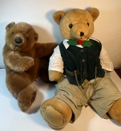 2 Adorable Vintage Stuffed Bears