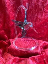 Glass Hummingbird With Stand