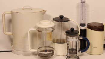 WHAT TIME IS IT? COFFEE TIME! BODUM X 4, KRUPS! OPEN YOUR OWN CAFE (MAYBE)