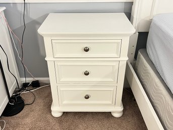 Matching Solid Wood White Nightstand