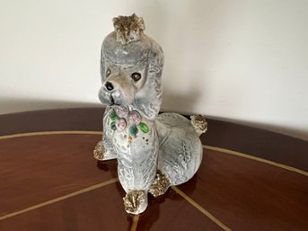 Vintage Poodle Ceramic Figurine