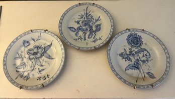 American Atelier French Floral 5091 Porcelain Plates 8'D (3)