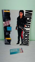 Michael Jackson 1988 Tour Book And Ticket Stub
