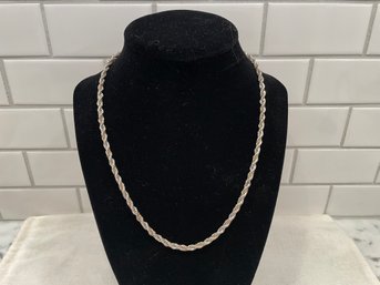 Sterling & 14K Gold Rope Necklace