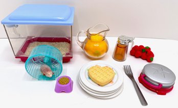 American Girl Doll Class Pet Hamster Set & Waffle Breakfast Set