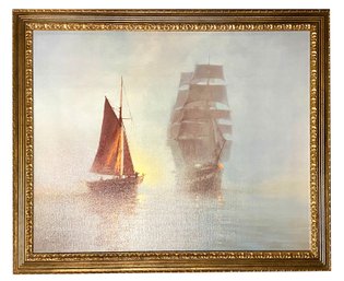 A Nautical Canvas Print By Montague Dawson