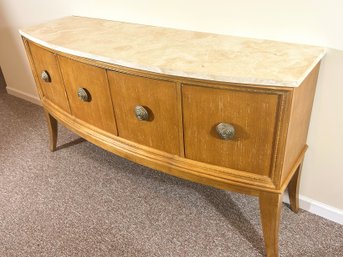 Cerused Wood Sideboard With Natural Stone Top