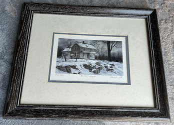 Vintage Hand Signed JOHN MORROW Lithograph- Titled 'Booth Island'- NO SHIPPING