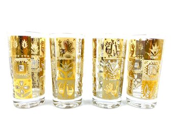 Georges Briard Style Gold Tumblers
