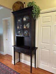 A Tall Black Hutch Cabinet, Beautiful!