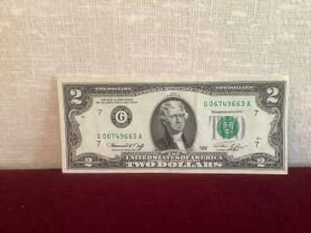 1976 Federal Reserve $2 Bill Note #16