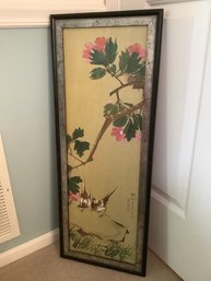 Crafted By Franklin Asian Cherry Blossom And Bird Framed Art