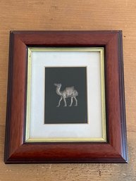 Sterling Silver Camel Framed Under Glass