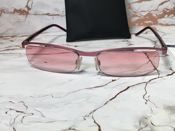 Brand New $139 ROBERTO CAVALLI / Just Cavalli Sunglasses - Pink On Pink - Brushed Metal Frame - NEVER WORN !