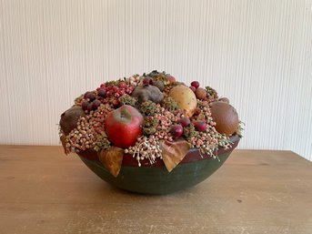 Large Wax Fruit Arrangement Artificial Centerpiece Bowl