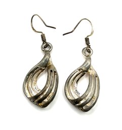 Vintage Sterling Silver Ornate Dangle Earrings