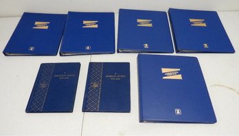 A Mix Of United States Postal Service Commemorative Club Stamp Albums, Plus US Wheat & Indian Head Cents