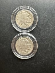 2 Buffalo Nickels 1936, 1936-D