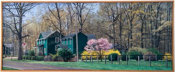 A Vintage Oil On Canvas, Forsythia And Dogwood, Vermont Artist William M. Sullivan (American, 20th Century)