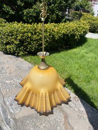 Vintage Hand Blown Glass Hanging Ceiling Lamp