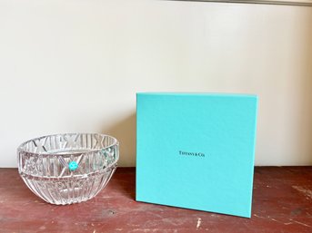 Crystal Tiffany & Co,  Atlas Roman Numeral Bowl, New In Box