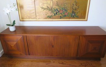 1960s Mid-century Modern Walnut Credenza 8 Ft Long